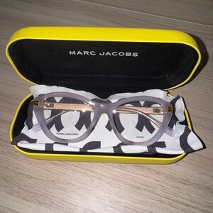 Marc Jacobs Lavender Glasses with Yellow Case reading glasses 1.50